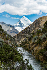 mountain landscape with blue sky
