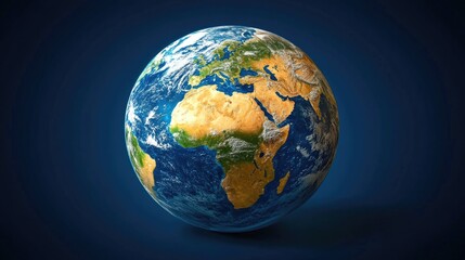 Fototapeta premium Our Amazing Planet Earth, A Stunning 3D Render