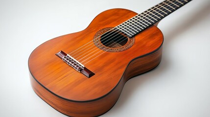 Obraz premium Close-up of a beautiful acoustic guitar.