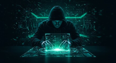 Hacker with Holographic Interface