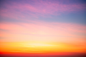 Beautiful , luxury soft gradient orange gold clouds and sunlight on the blue sky perfect for the...