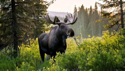 Here’s a detailed prompt about a moose:

