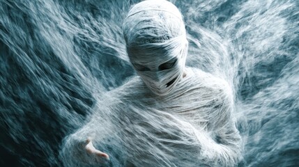 Zombies run towards the side of the screen blurring dynamic poses. Detailed hands have long fingers and sharp claws, and the high-speed motion blur effect creates a creepy feel