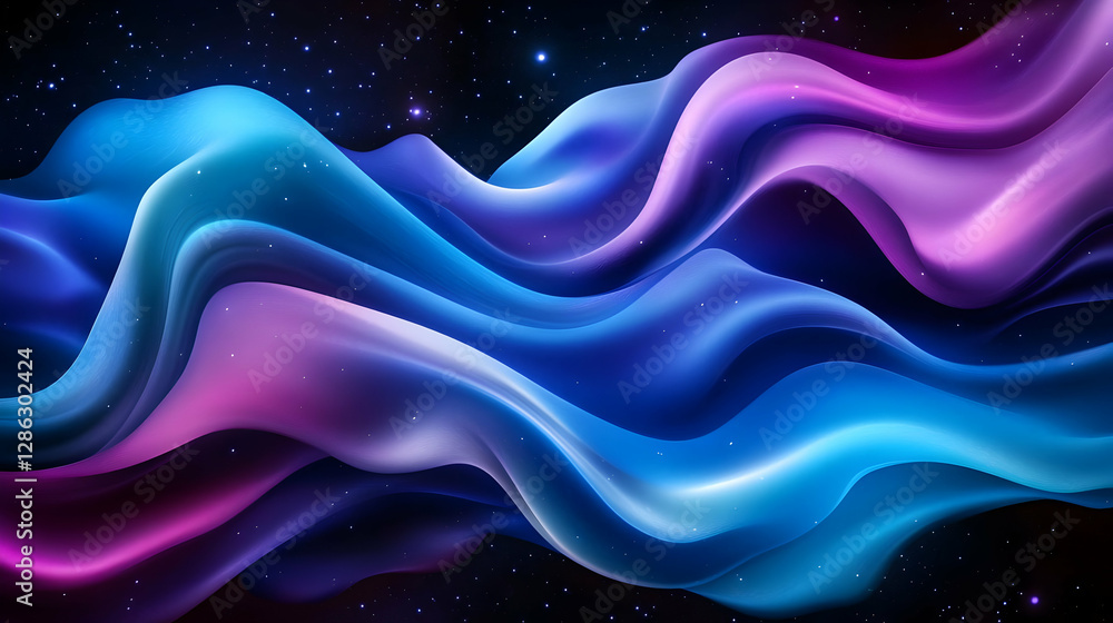 Poster dynamic waves of vibrant colors swirl together, creating a mesmerizing visual effect that inspires c