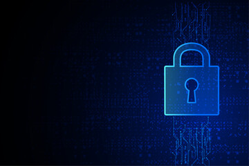 Cyber security technology concept , Shield With Keyhole icon , personal data , vector illustration.