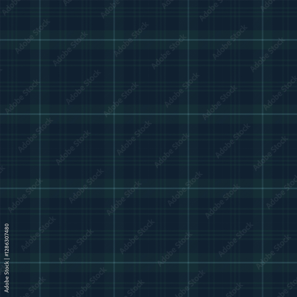 Wall mural plaid with twill weave repeat pattern in dark blue and green.gingham seamless pattern with stripes.c