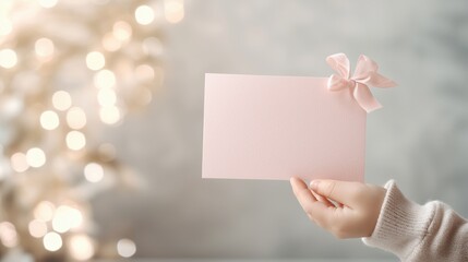 Obraz premium Child Giving Handmade Card to Mom