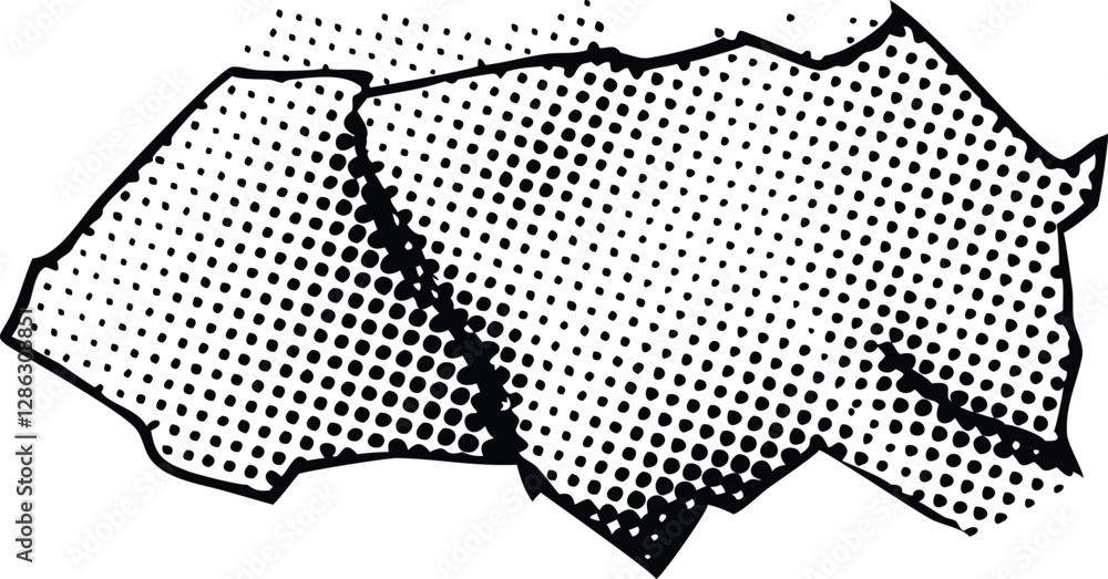 Aufkleber abstract style halftone concept for your graphic design pixelated dot circle line background. vanish