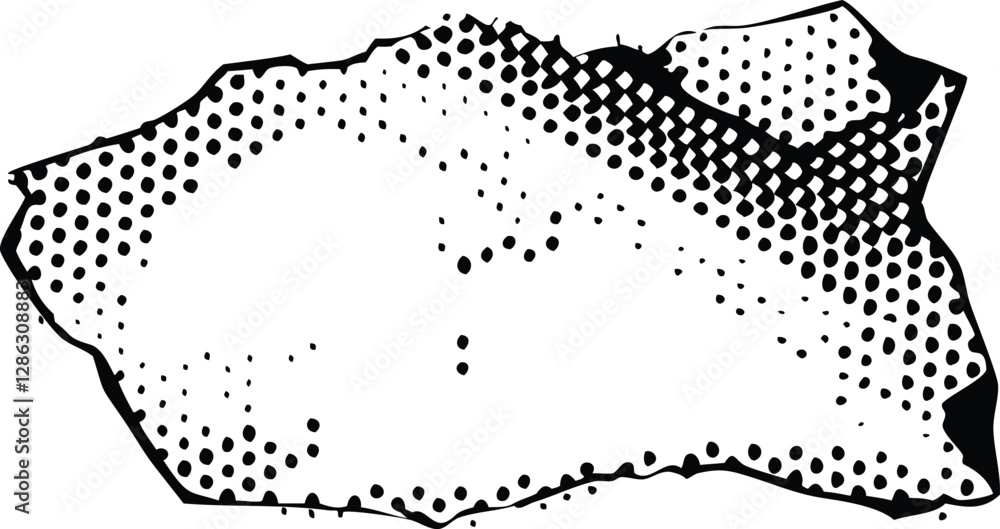 Poster abstract style halftone concept for your graphic design pixelated dot circle line background. vanish