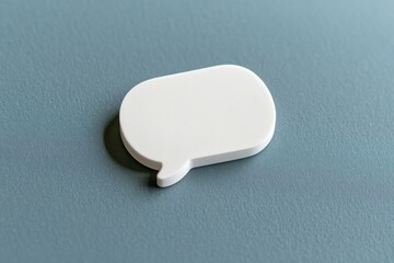 Blank white speech bubble pin for effective dialogue and innovative presentations in digital marketing strategies and branding solutions