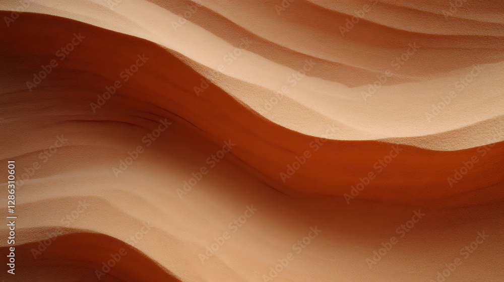 Aufkleber sand dunes: abstract landscape of rolling sand dunes with light and shadow play, creating depth and 
