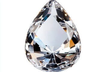 A Single Teardrop Shaped Crystal Gemstone