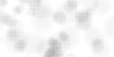 Grunge halftone gradient texture. Faded grit noise background. Sandy gritty wallpaper. Retro pixelated backdrop. Black and white anime or manga comic overlay. Vector graphic design textured halfton