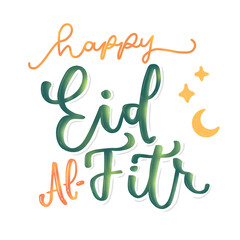 Happy eid al fitr typography