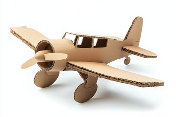 Cardboard Airplane Model Crafted With Precision
