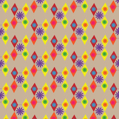 seamless pattern with colorful hearts