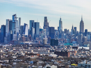 Fototapeta premium Skyscapers along the Manhattan Skyline near Midtown