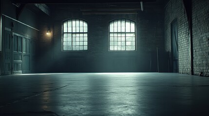 A serene room features two windows allowing natural light to illuminate the space, enhancing its tranquil atmosphere and inviting ambiance.