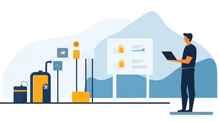 Obraz premium Business technology concept, Analysis report research result, chart and diagram dashboard, financial graph statistics, analyze data, SEO or optimization concept