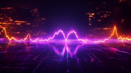 Cityscape Data Flow Neon