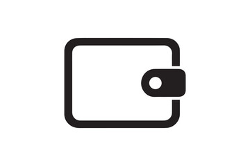Obraz premium Money wallet icon vector silhouette isolated in white background