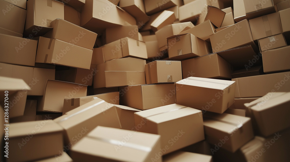 Poster advanced automation system folds and shapes cardboard into shipping boxes.