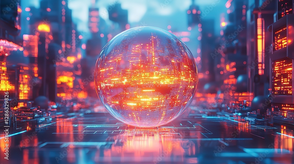 Poster big data, wireless information flow. data portal, open data system. global cyberspace concept. high 