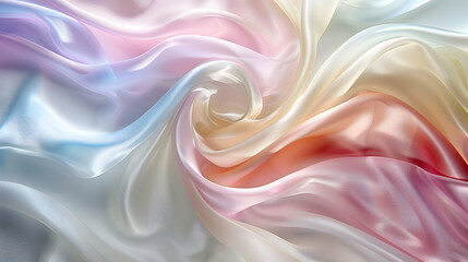 Obraz premium Abstract Background - Pastel Swirls of Silk Fabric Texture