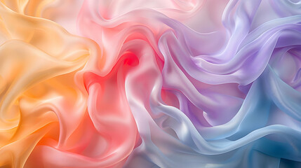Abstract Background - Pastel Gradient Flowing Fabric
