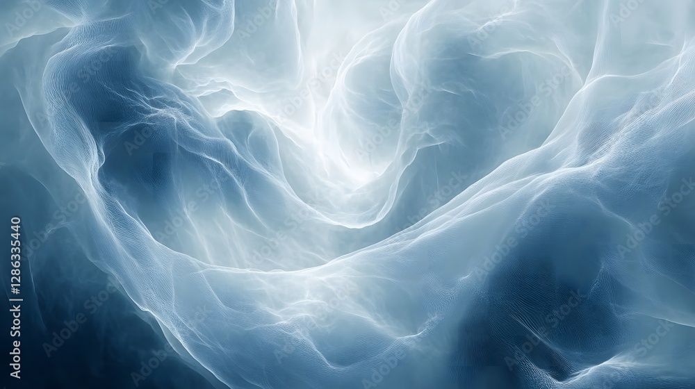 Poster a stunning artistic composition featuring soft hues and fluid shapes creating a serene visual experi