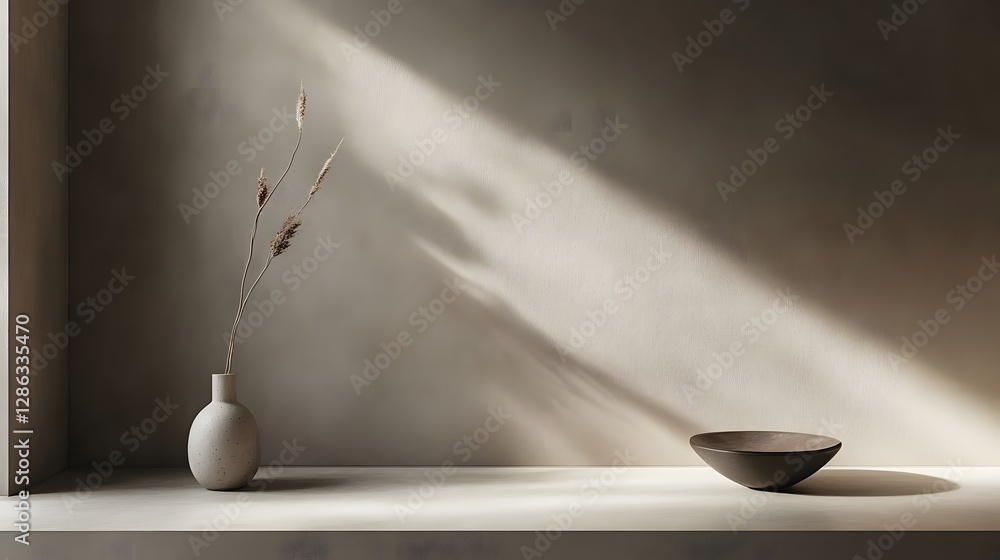 Poster focal points with minimal details providing a sense of tranquility and harmony in the composition of