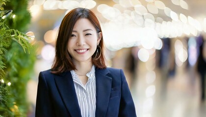 微笑む日本人女性のポートレート