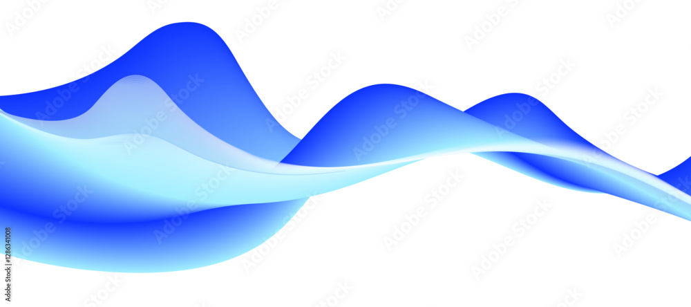 Aufkleber vector pattern of colorful wavy lines of different colors on white background.