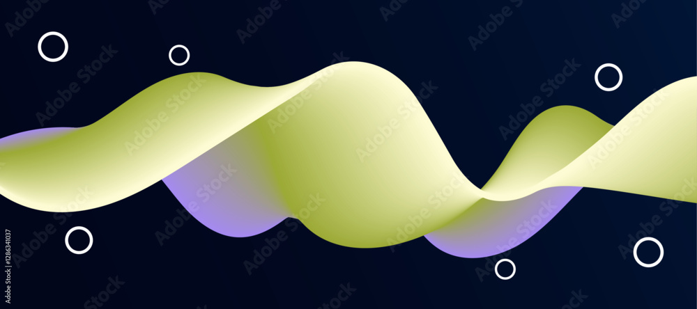 Poster wavy background. dynamic effect wavy shapes. abstract vector illustration. design template.