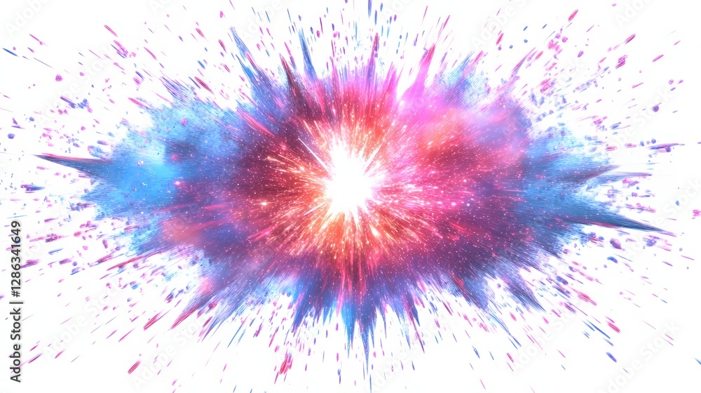 Aufkleber vibrant explosion of light and color visual effec creating a stunning display of hues energy and dyn