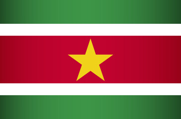 National Flag of the Republic of Suriname. Vector Element