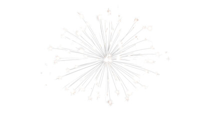 Fototapeta premium Minimalistic firework element isolated on transparent PNG. Decorative Element art.