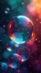 Color Shifting Bubble Effect Blue Red Green Yellow, bubble, effect