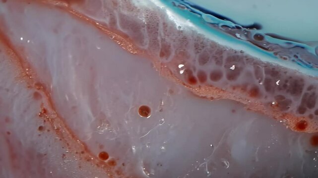 A highly detailed 3D-rendered visualization of organic tissue with microscopic textures and blood vessels, representing biology, medical science, and biotechnology concepts.  
