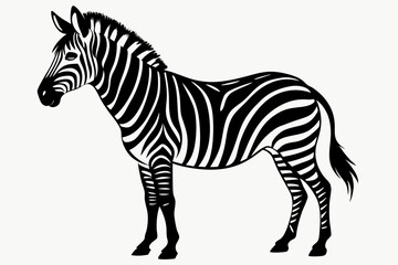 zebra silhouette black vector