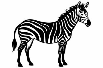 zebra silhouette black vector