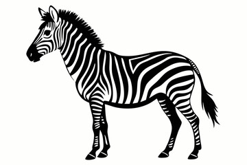 zebra silhouette black vector