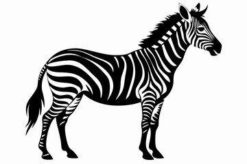 zebra silhouette black vector