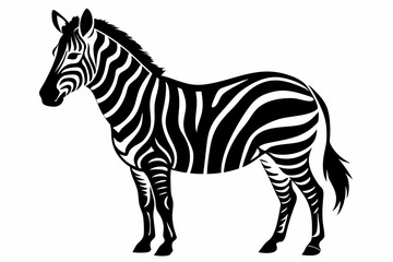 zebra silhouette black vector