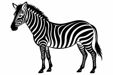 zebra silhouette black vector