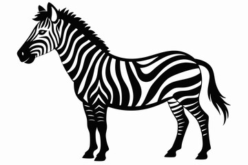 zebra silhouette black vector