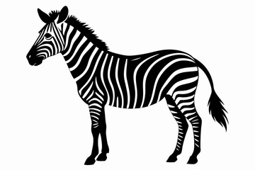 zebra silhouette black vector
