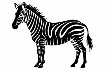 zebra silhouette black vector