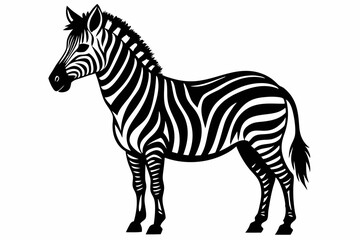 zebra silhouette black vector