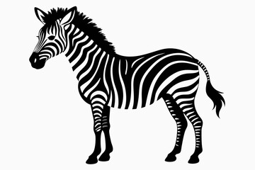zebra silhouette black vector